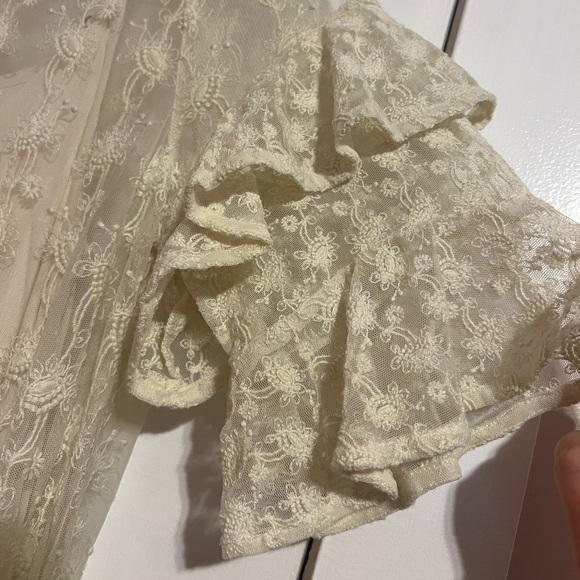 ALL SAINTS • HENRIETTA SHEER LACE RUFFLE DRESS - Picture 7 of 13